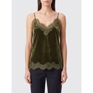 Gold Hawk Women Gold Hawk Velvet Top With Lace Inserts And V-Neck